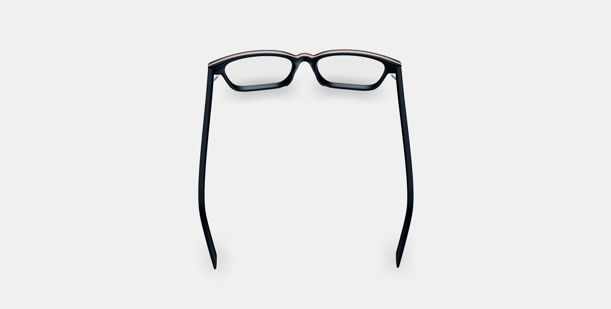 Crane Low Bridge Fit Eyeglasses in Black Matte Eclipse 3D model_3