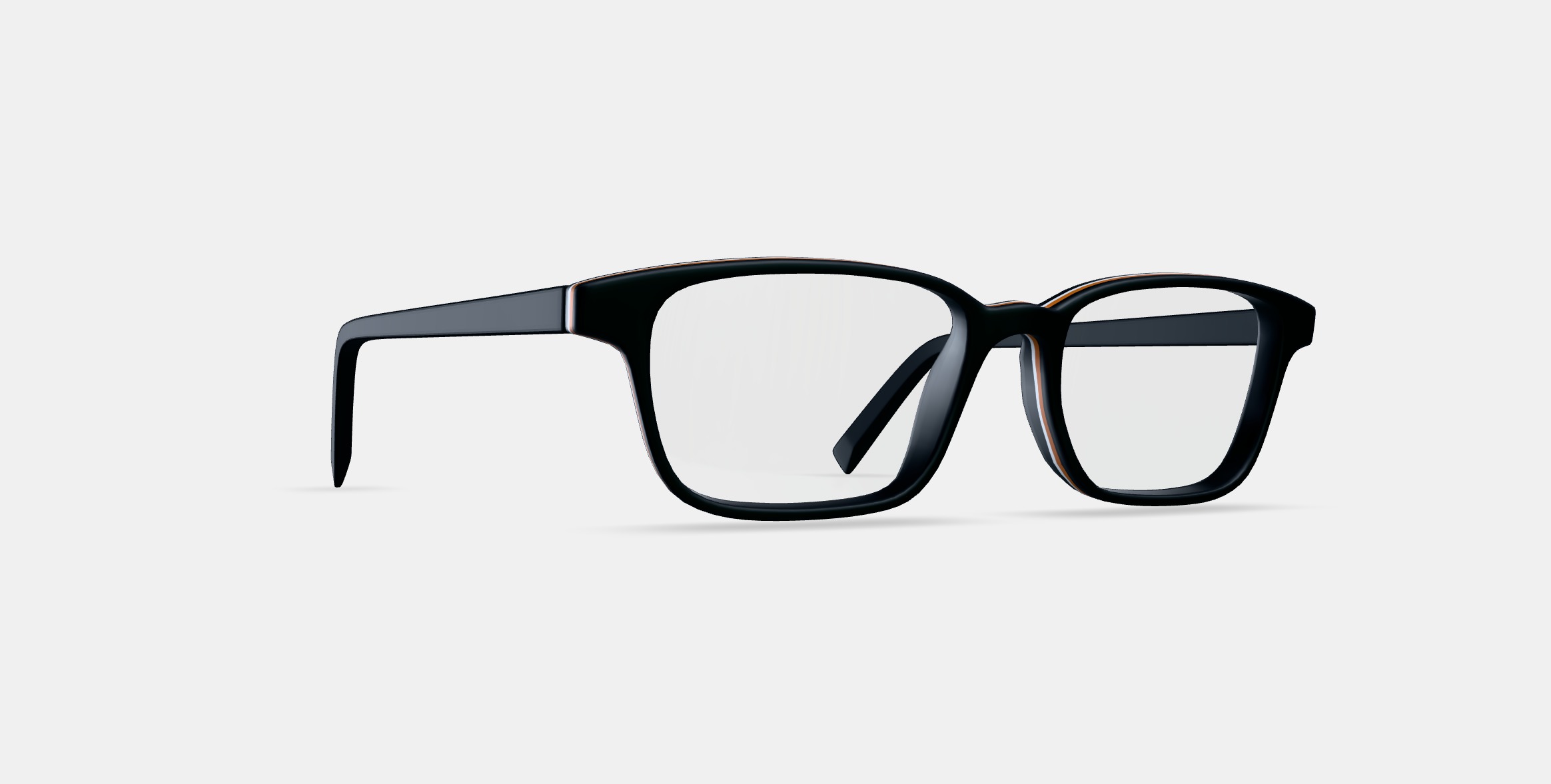 Crane Low Bridge Fit Eyeglasses in Black Matte Eclipse 3D model_9