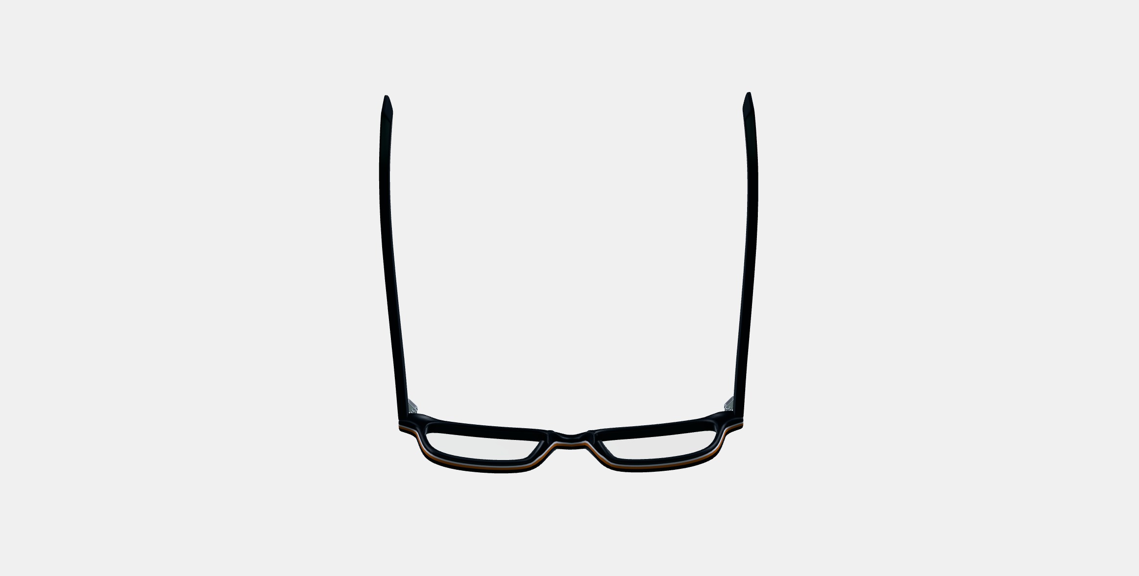 Crane Low Bridge Fit Eyeglasses in Black Matte Eclipse 3D model_7