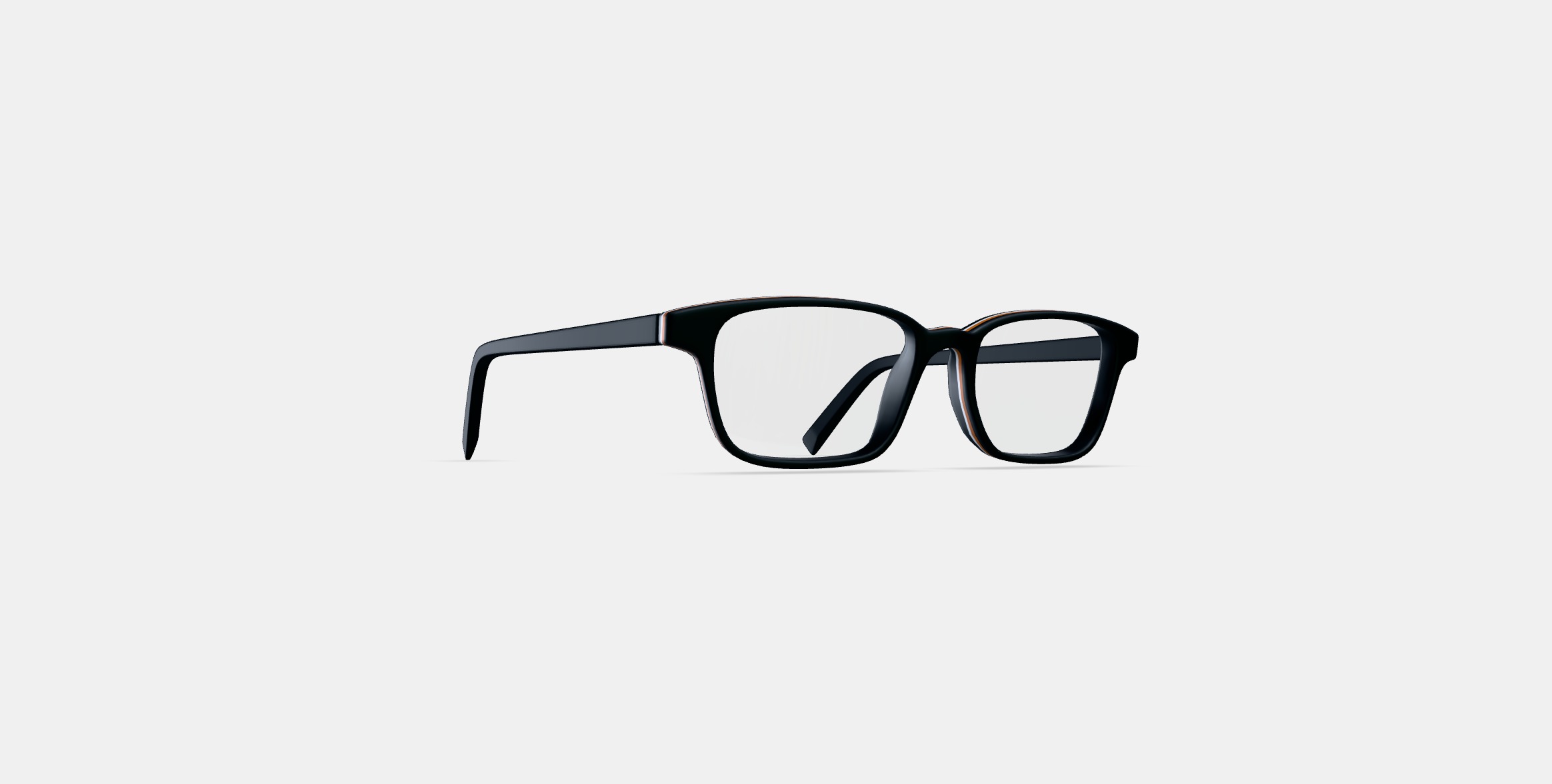Crane Low Bridge Fit Eyeglasses in Black Matte Eclipse 3D model_2