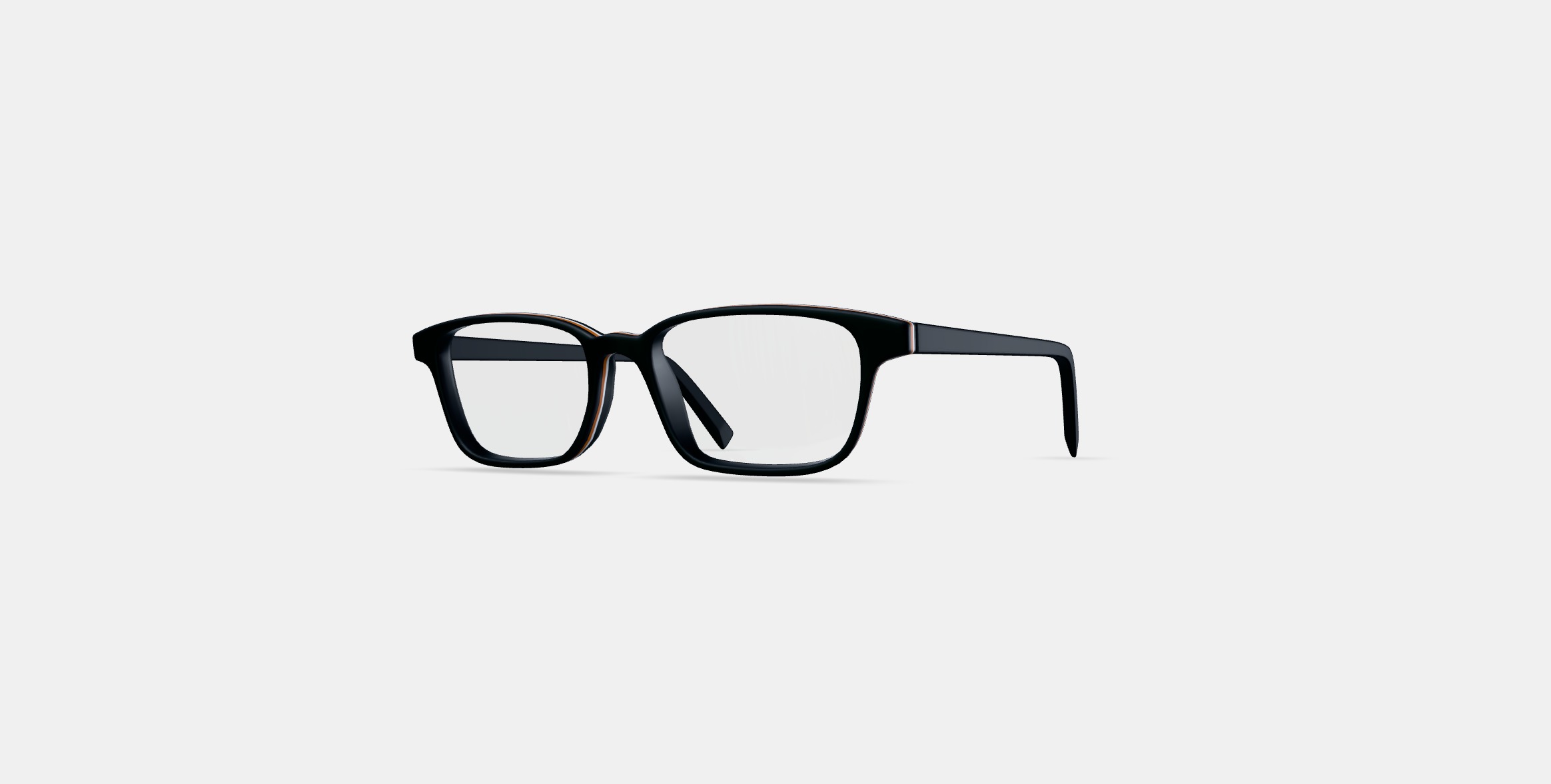 Crane Low Bridge Fit Eyeglasses in Black Matte Eclipse 3D model_12