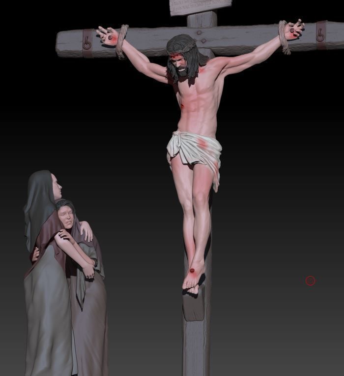 crucifixion of Jesus 3D print model_5