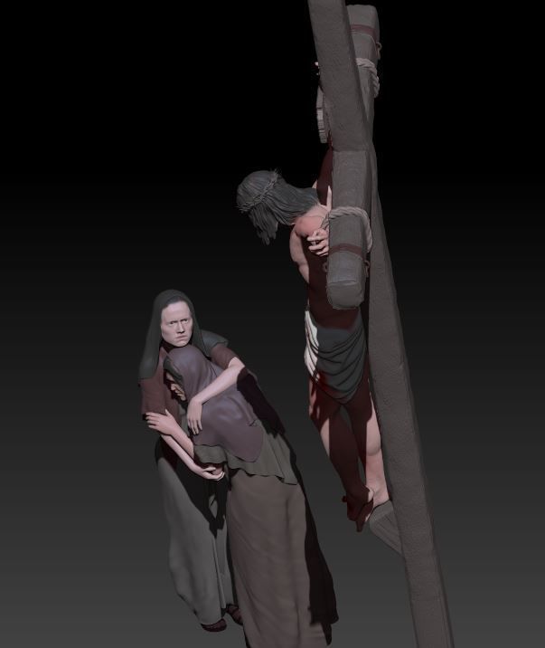 crucifixion of Jesus 3D print model_6