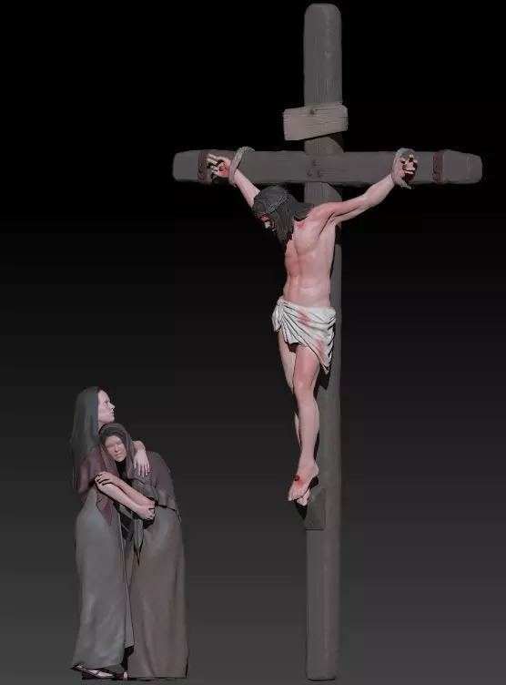 crucifixion of Jesus 3D print model_0