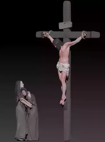crucifixion of Jesus 3D print model crucifixion of Jesus 3D print model