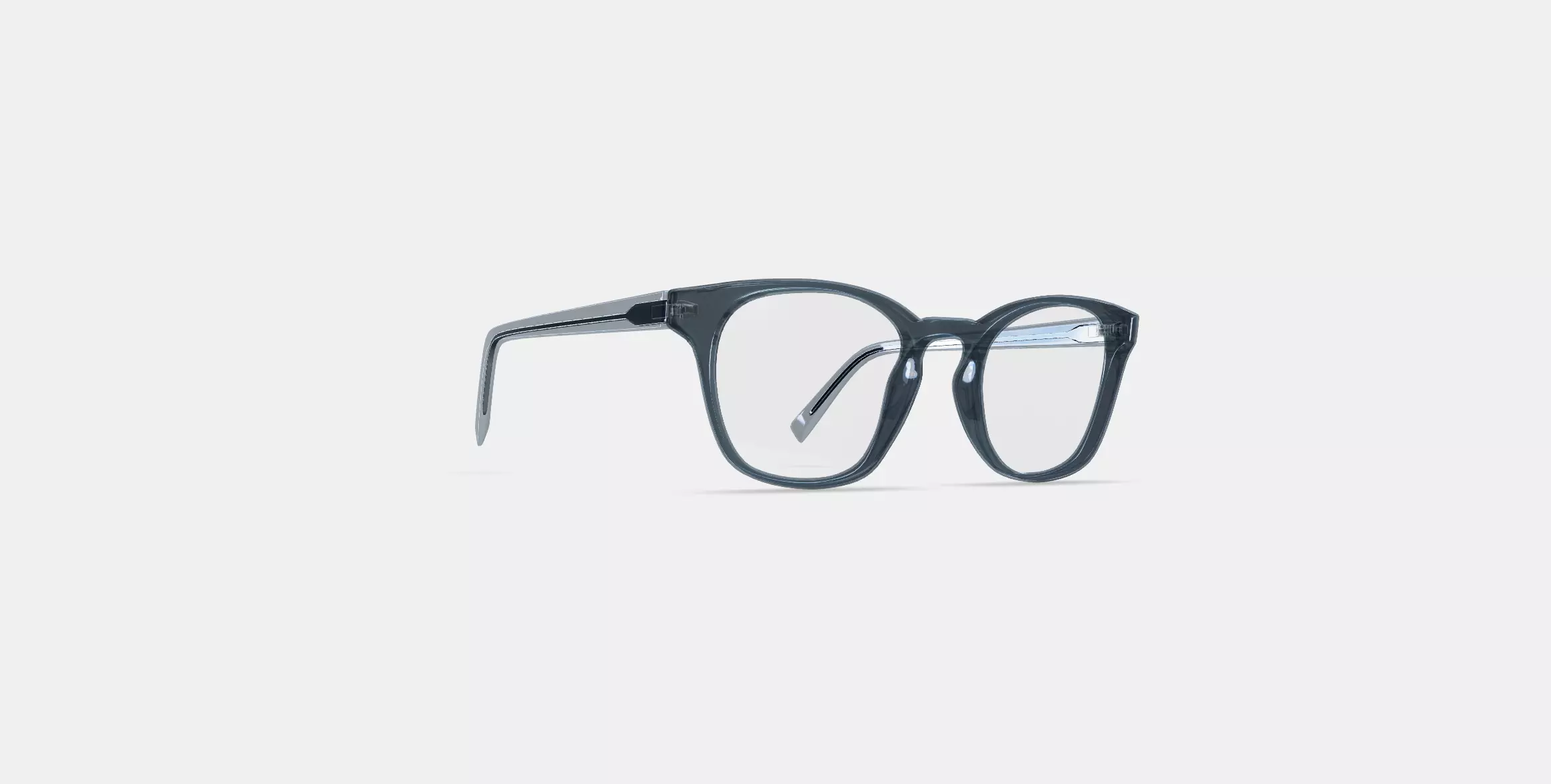 Felix Low Bridge Fit Eyeglasses in Pacific Crystal 3D model