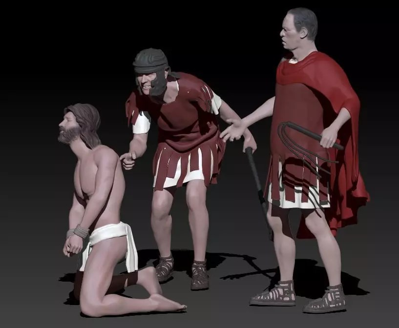 flogging of Jesus 3D print model_0