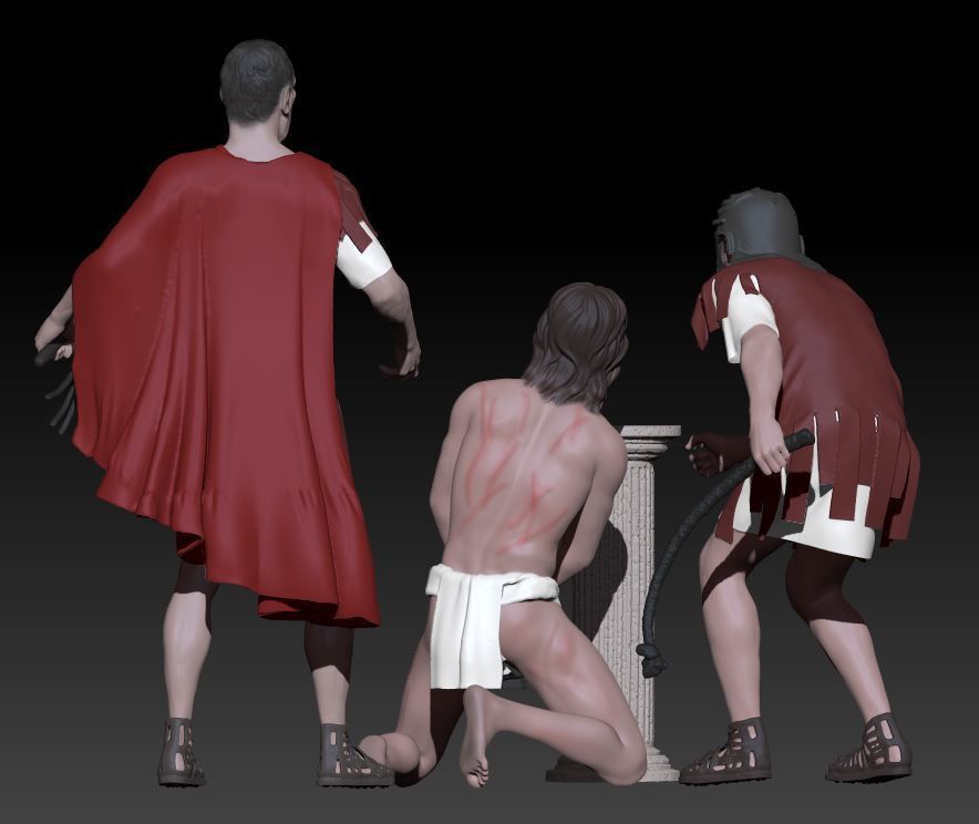 flogging of Jesus 3D print model_4