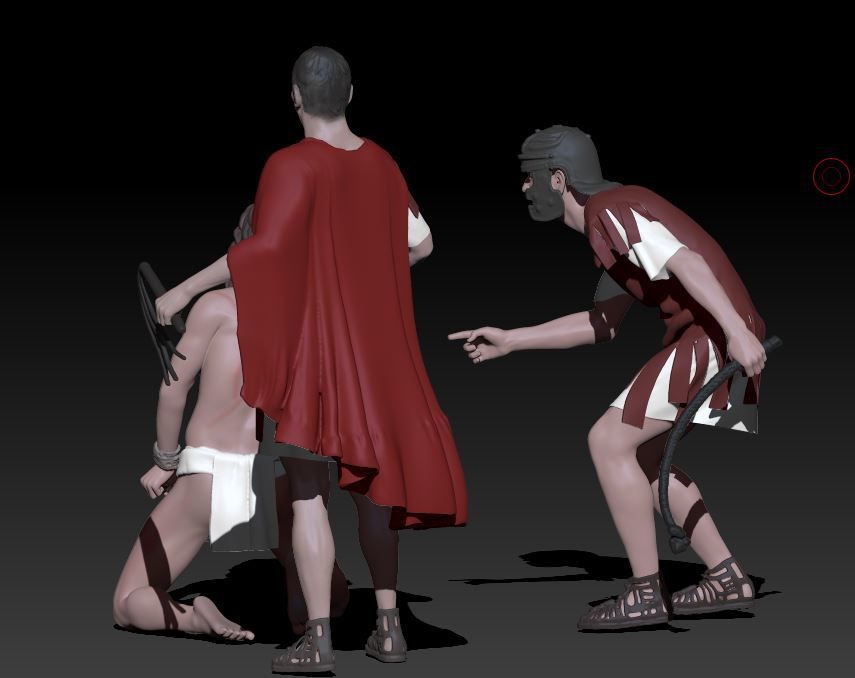 flogging of Jesus 3D print model_1