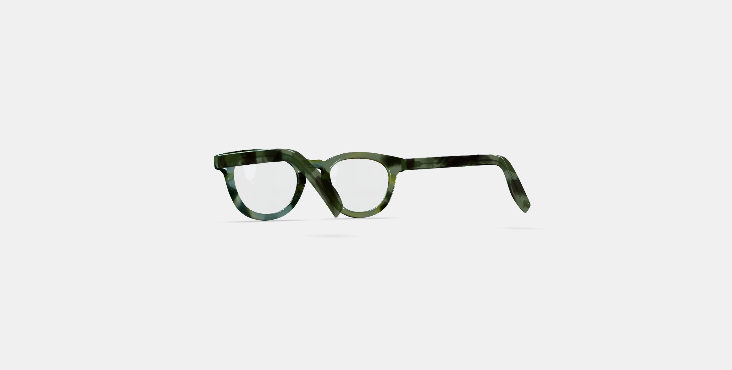 Ainsley Low Bridge Fit Eyeglasses in Striped Cypress 3D model_16