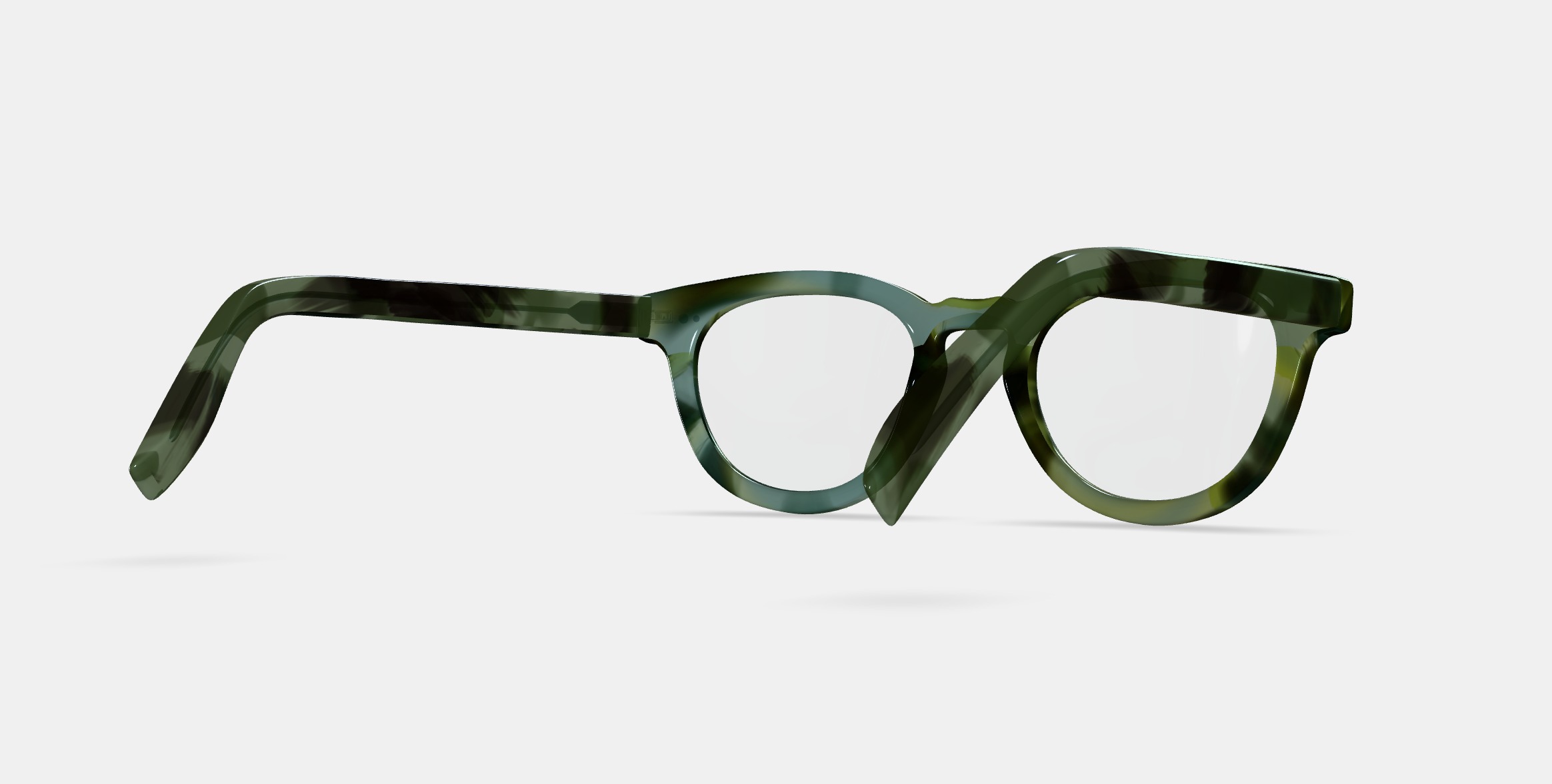 Ainsley Low Bridge Fit Eyeglasses in Striped Cypress 3D model_6