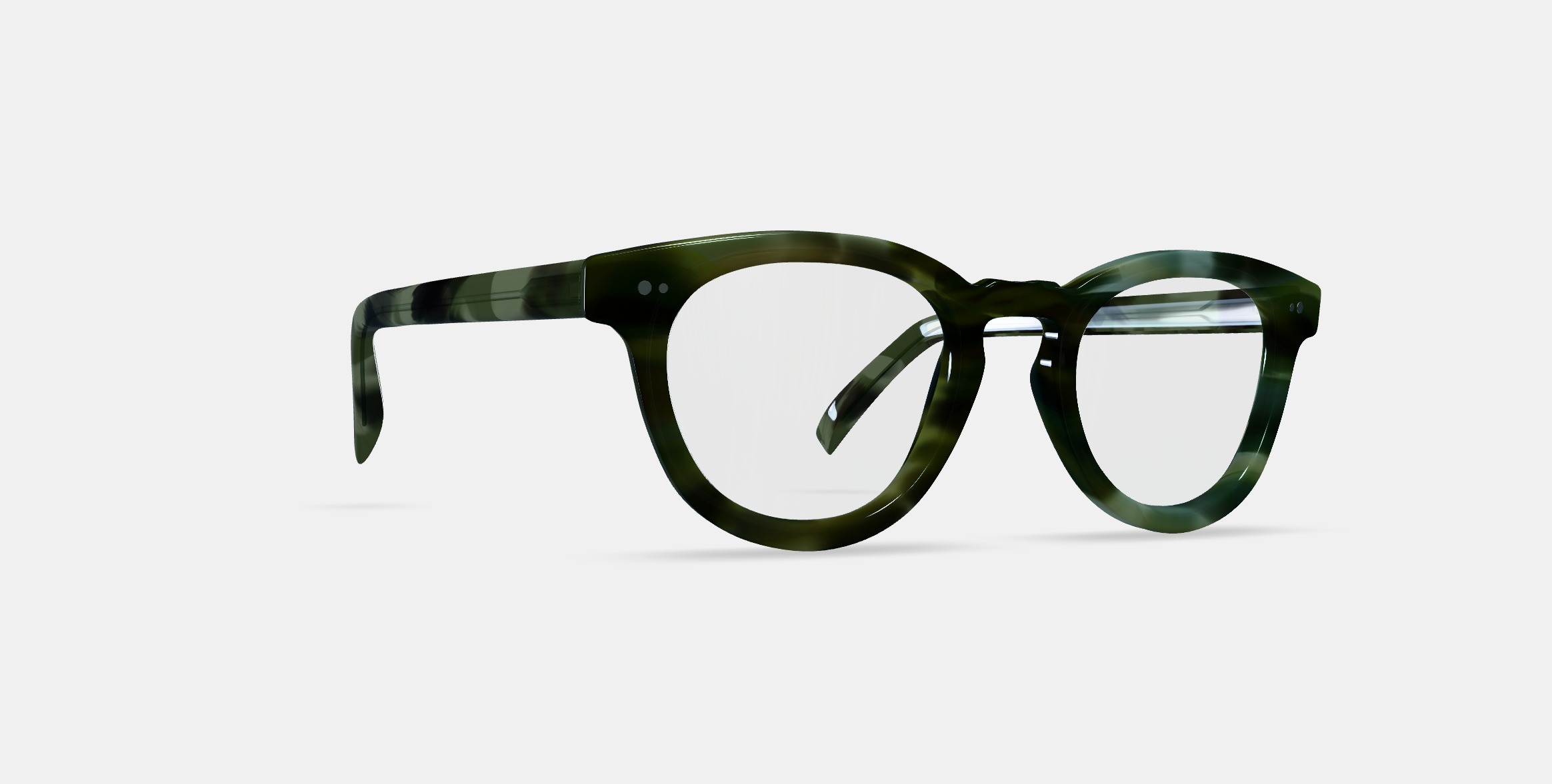 Ainsley Low Bridge Fit Eyeglasses in Striped Cypress 3D model_9