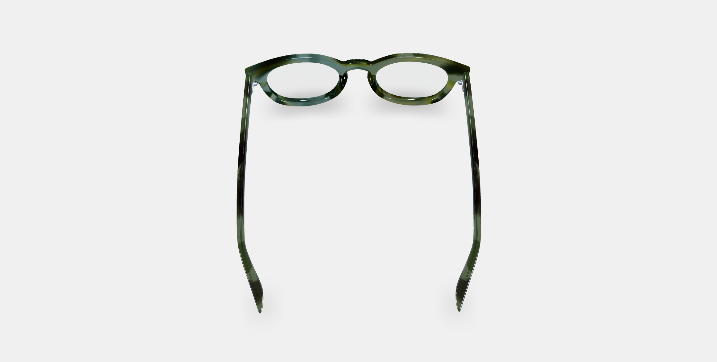 Ainsley Low Bridge Fit Eyeglasses in Striped Cypress 3D model_3