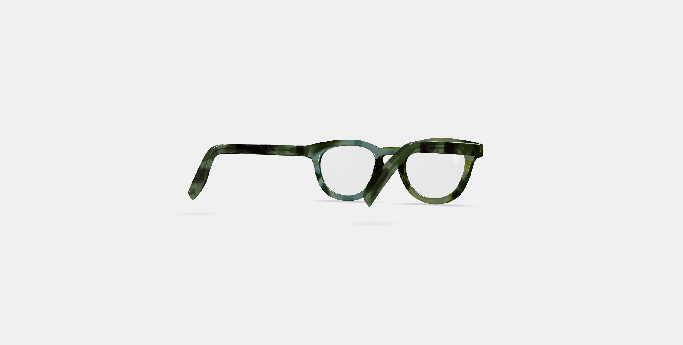 Ainsley Low Bridge Fit Eyeglasses in Striped Cypress 3D model_5