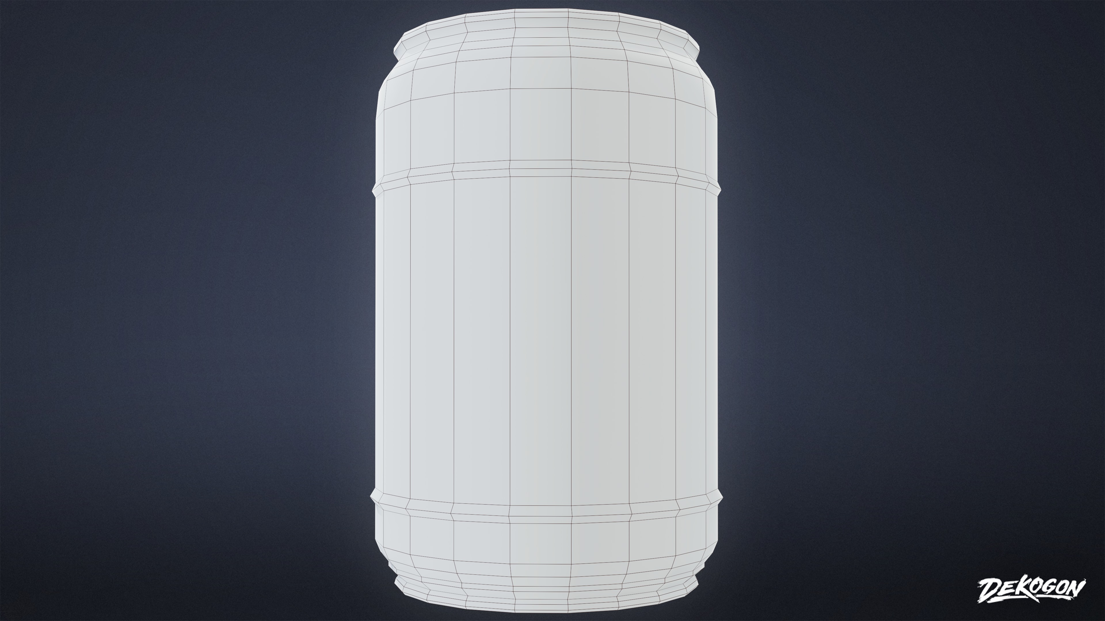 CONSTRUCTION - Barrel Plastic 01 - LOW POLY Low-poly 3D model_8