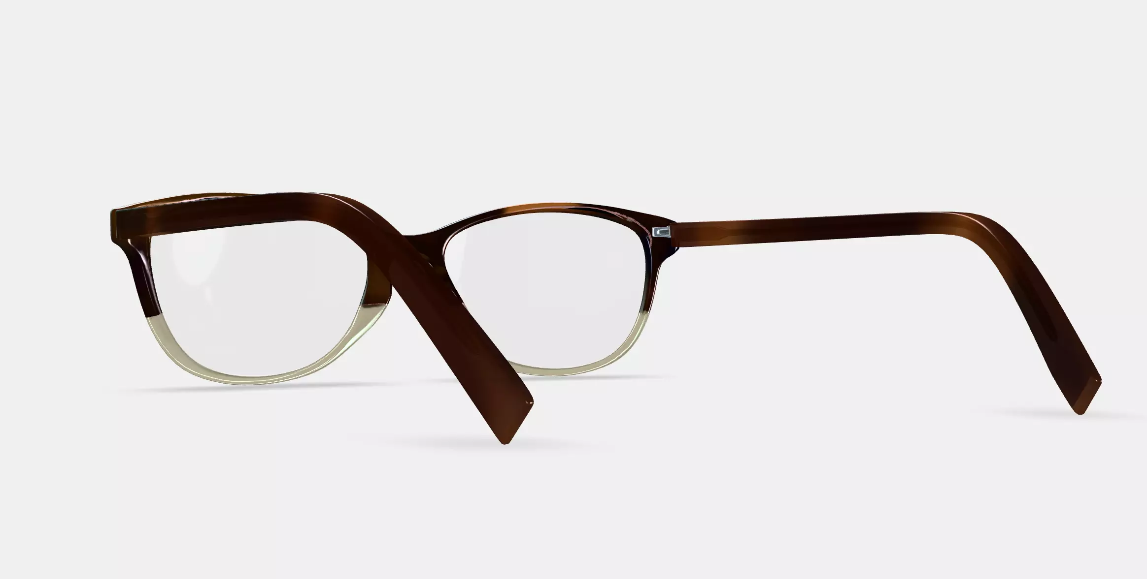 Daisy Low Bridge Fit Eyeglasses in Tea Rose Fade 3D model_0