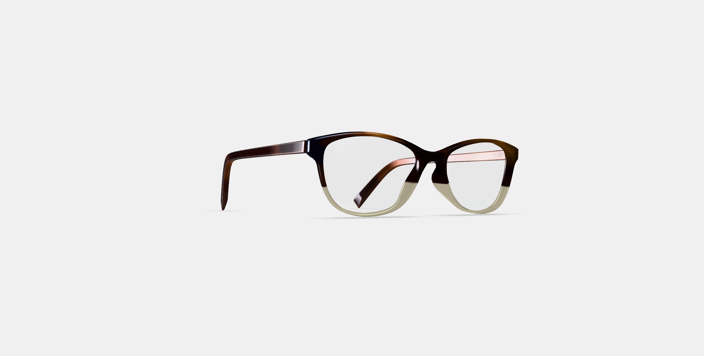 Daisy Low Bridge Fit Eyeglasses in Tea Rose Fade 3D model_2