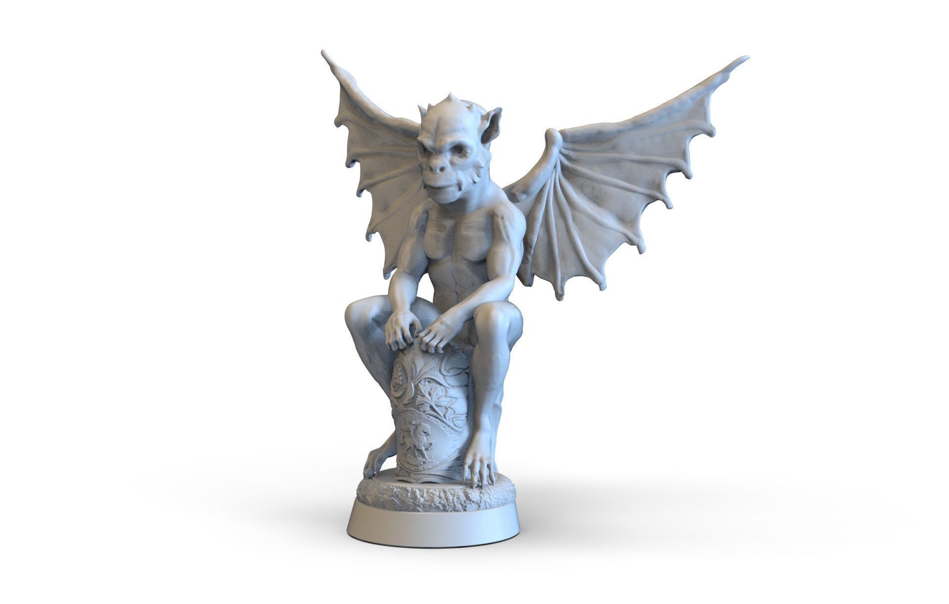 The Gargoyle statue 3D print model_1