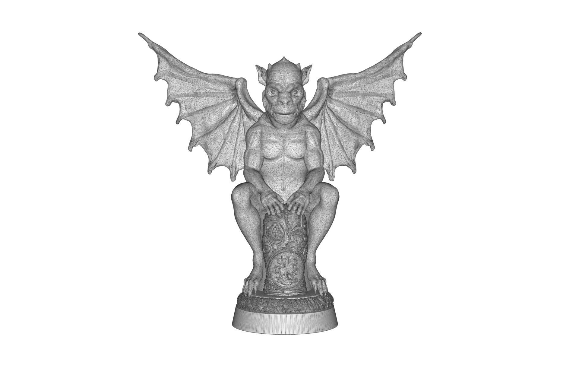 The Gargoyle statue 3D print model_5