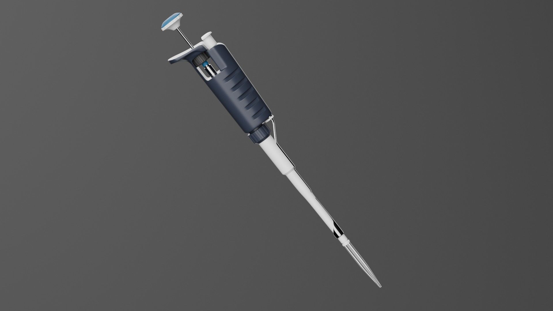 medical pipette Low-poly 3D model_1