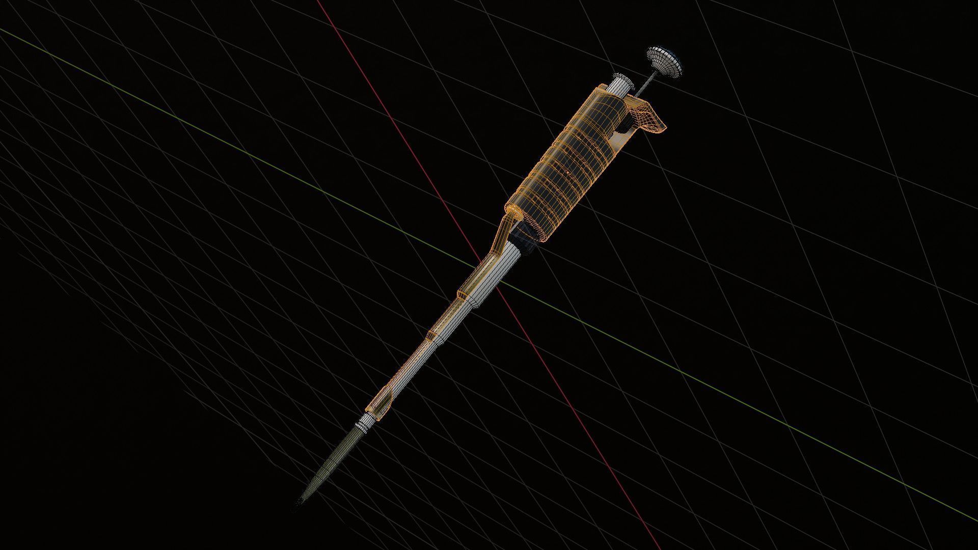 medical pipette Low-poly 3D model_17