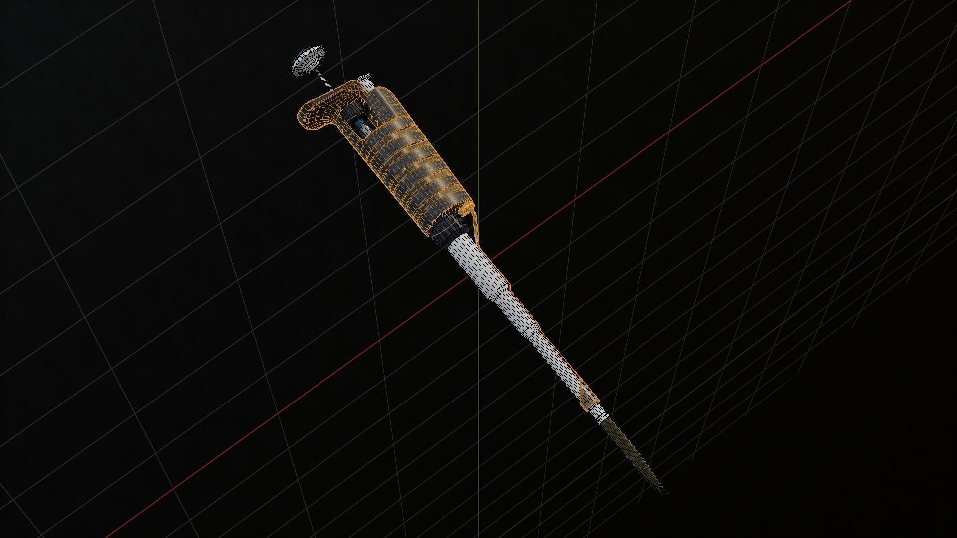 medical pipette Low-poly 3D model_16