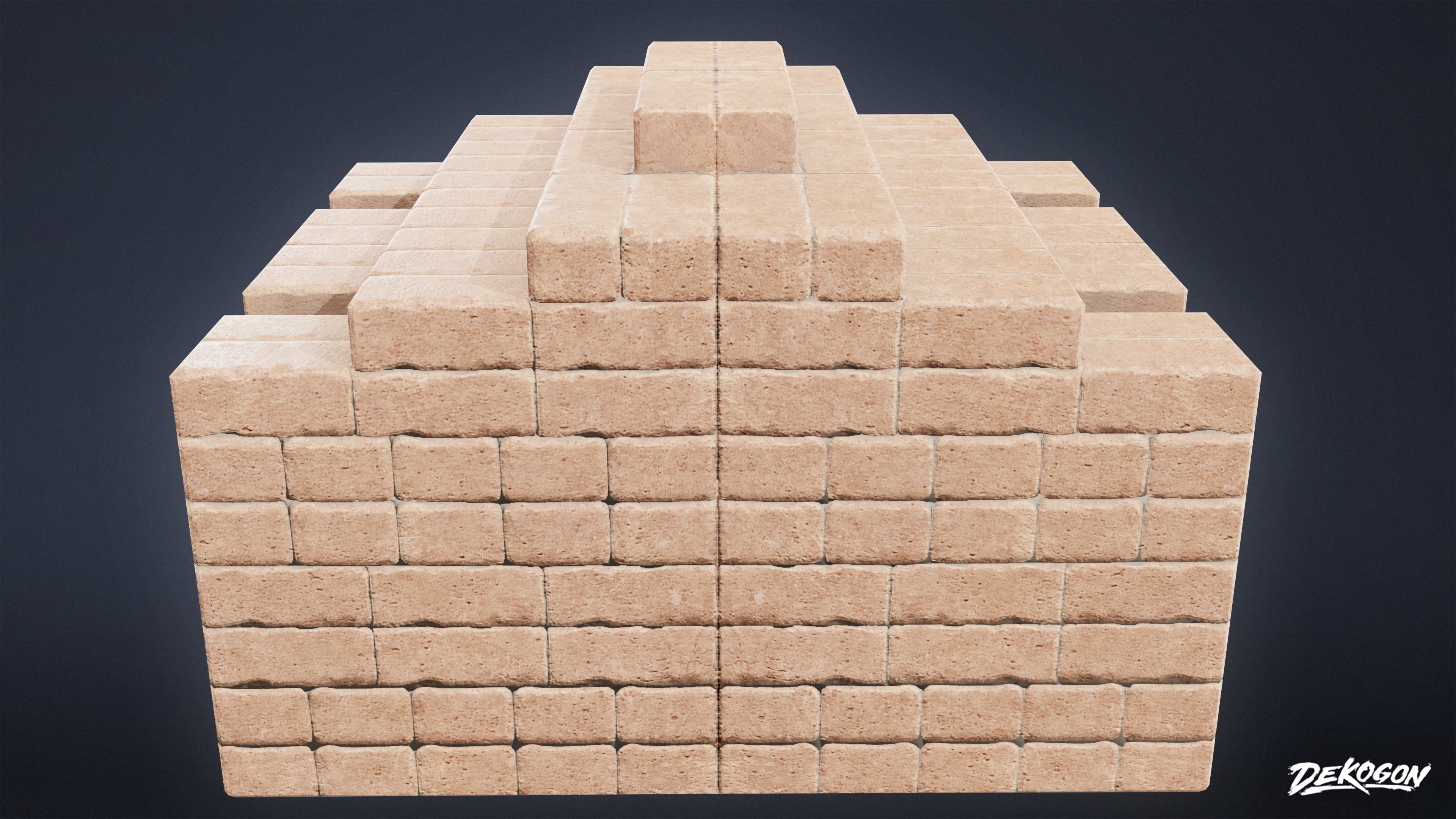 CONSTRUCTION - Brick Palette Stack 01 - LOW POLY Low-poly 3D model_4
