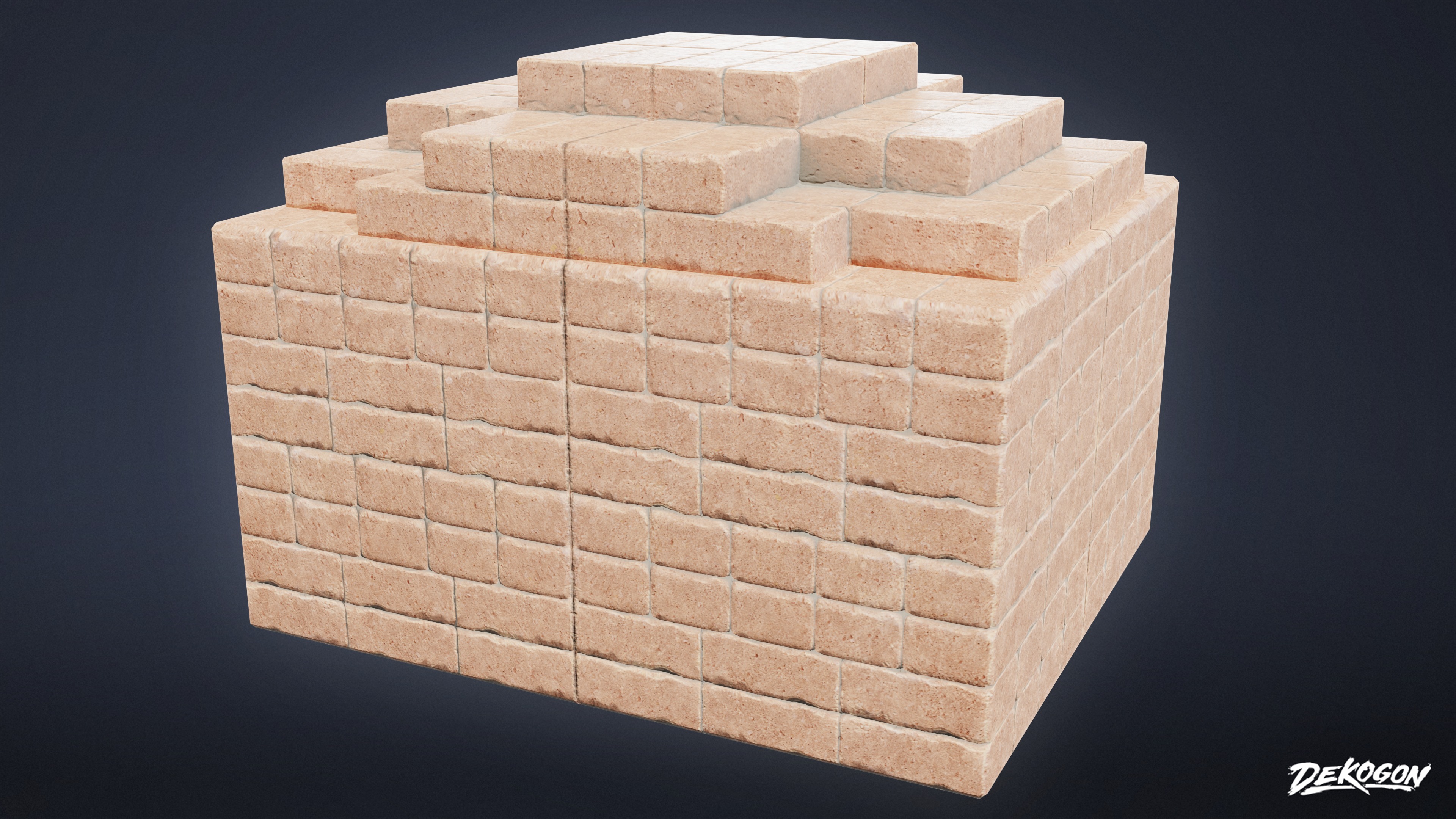 CONSTRUCTION - Brick Palette Stack 01 - LOW POLY Low-poly 3D model_3