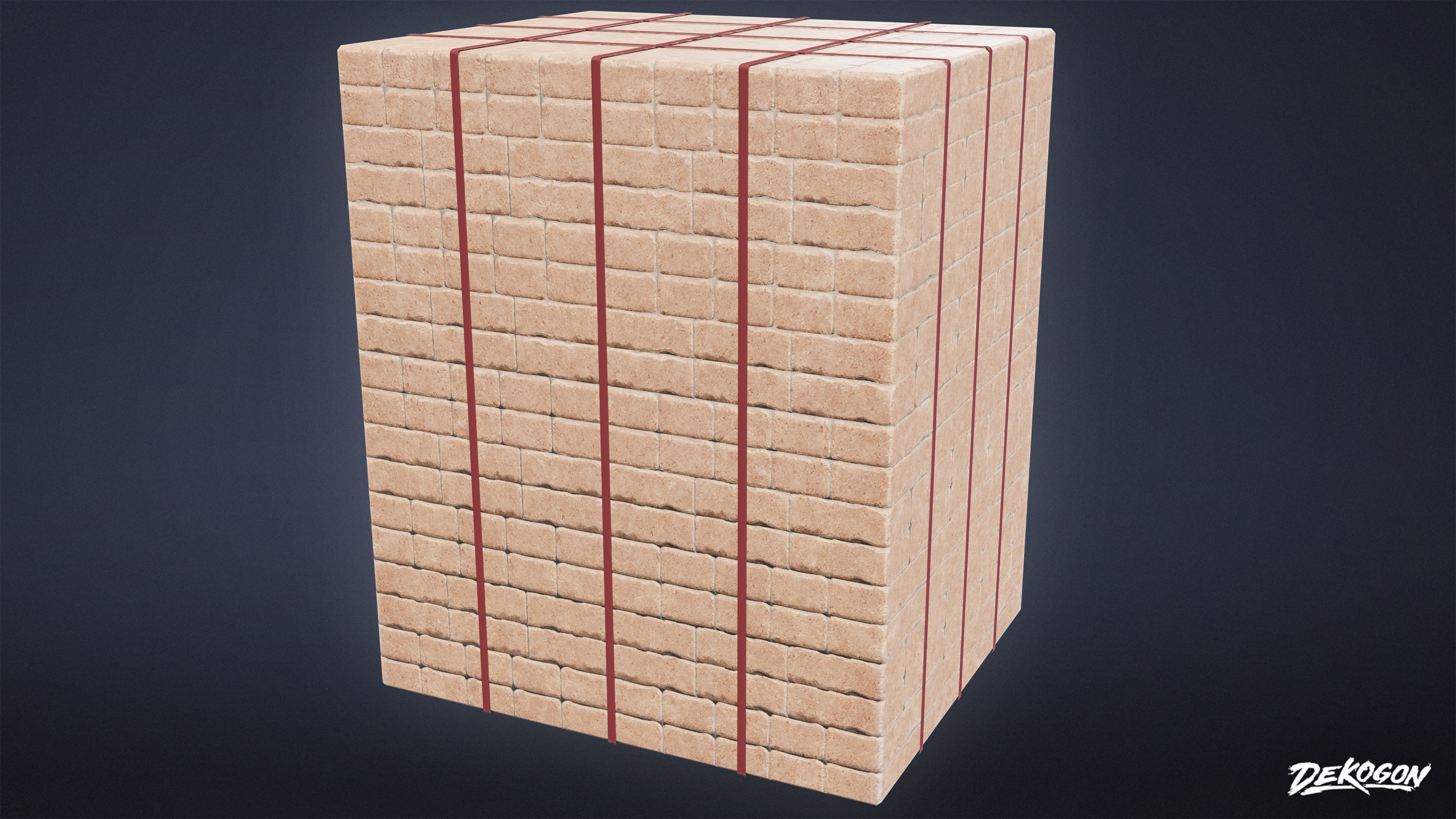 CONSTRUCTION - Brick Palette Stack 01 - LOW POLY Low-poly 3D model_1
