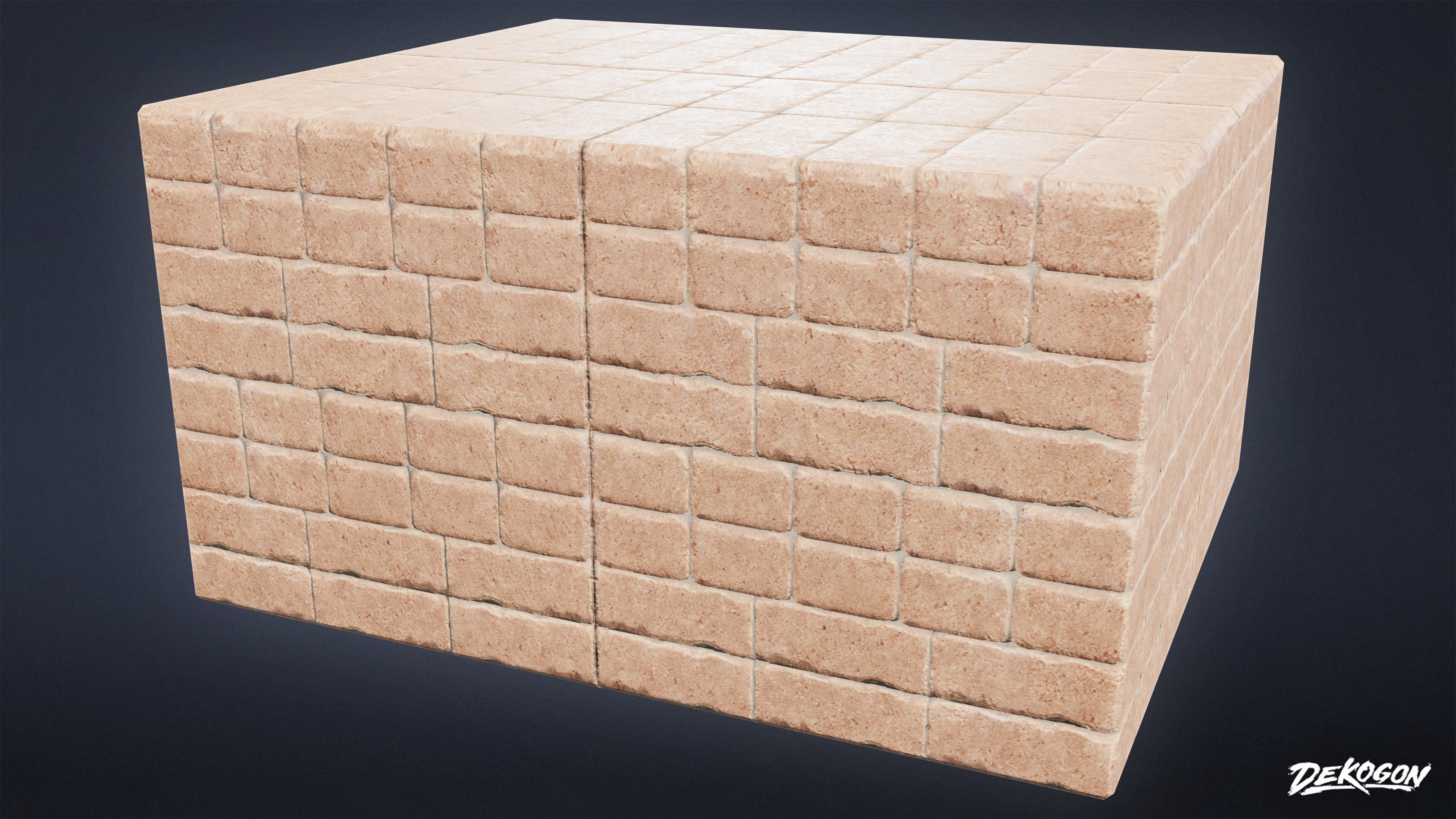 CONSTRUCTION - Brick Palette Stack 01 - LOW POLY Low-poly 3D model_5