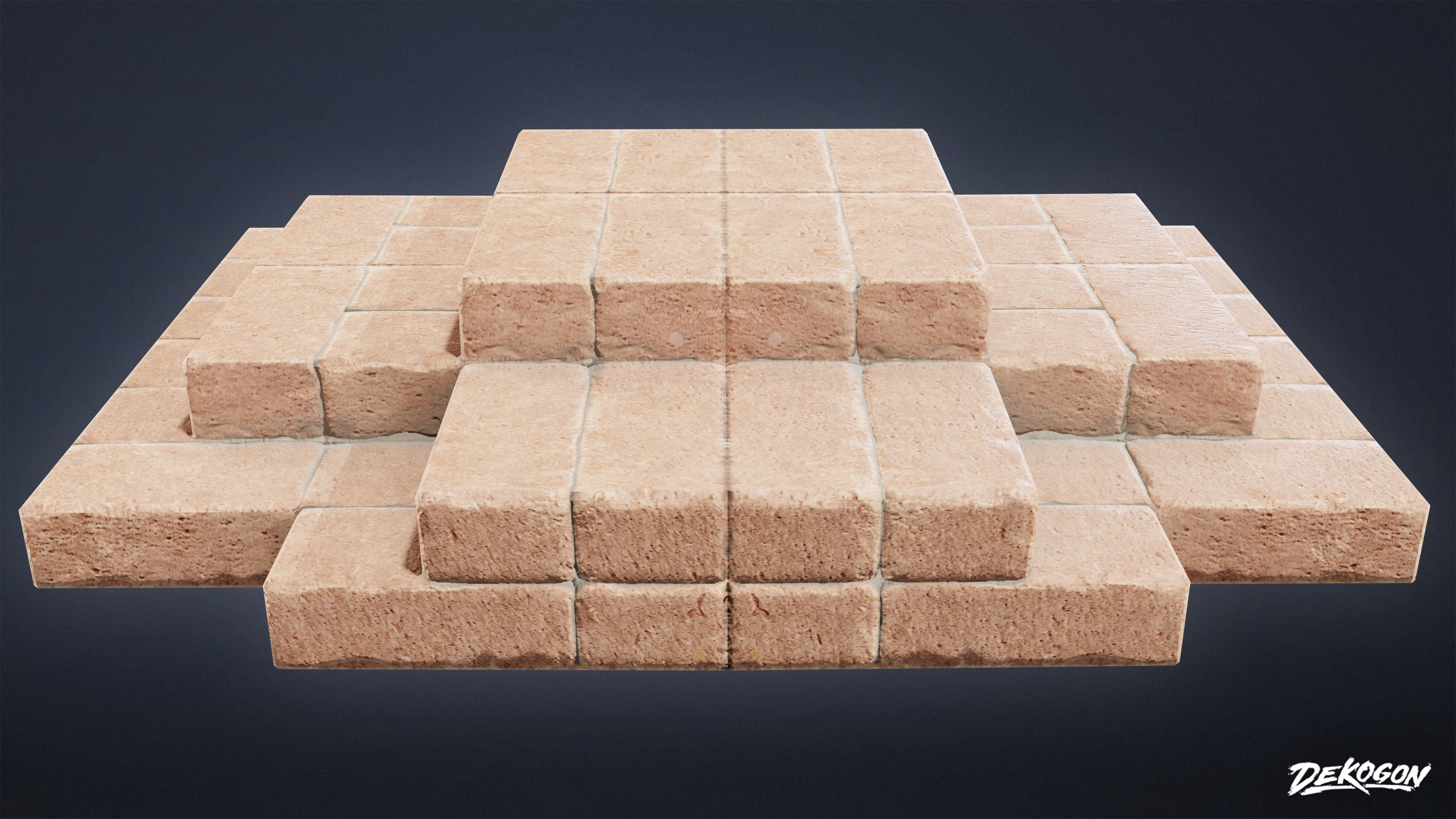 CONSTRUCTION - Brick Palette Stack 01 - LOW POLY Low-poly 3D model_7
