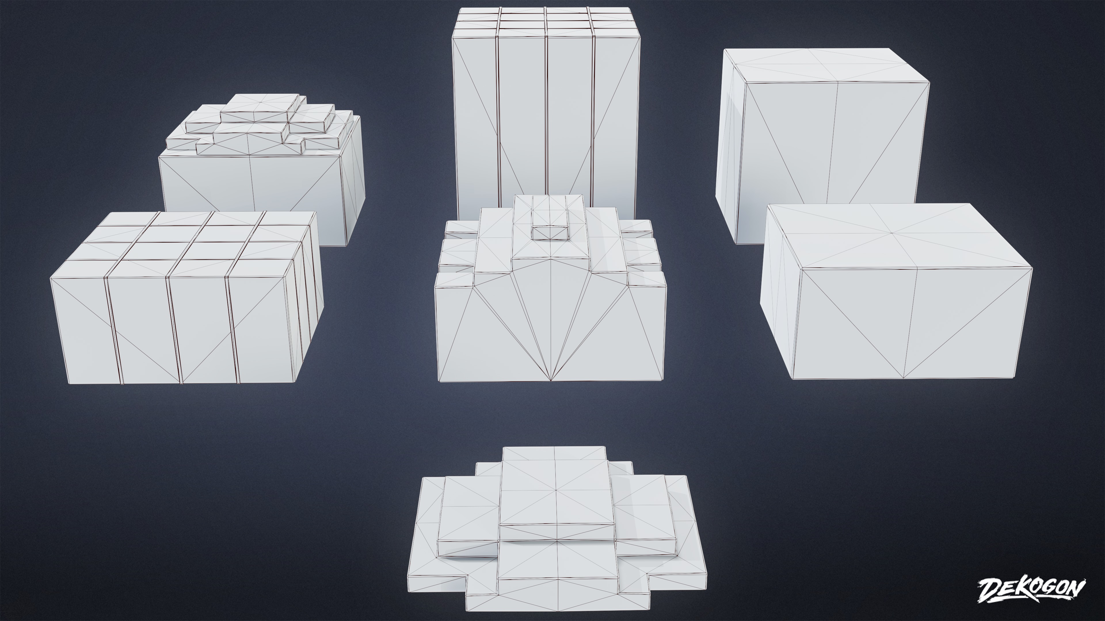 CONSTRUCTION - Brick Palette Stack 01 - LOW POLY Low-poly 3D model_10