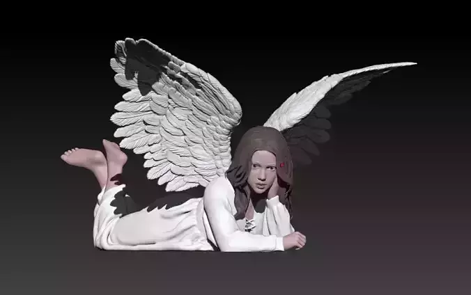 lying angel 3D print model