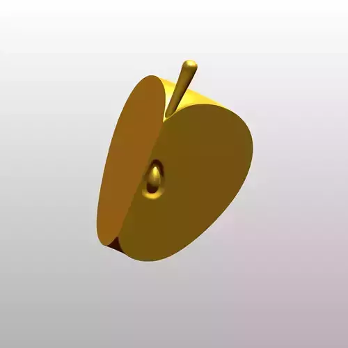 Apple Slice Bookmark 3D print model