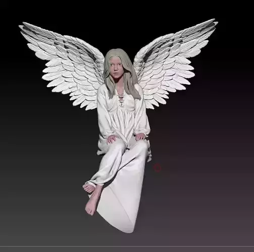 sitting angel 1 3D print model sitting angel 1 3D print model