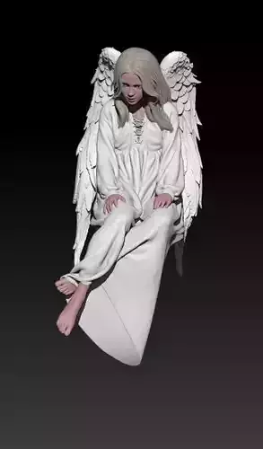sitting angel 2 3D print model sitting angel 2 3D print model
