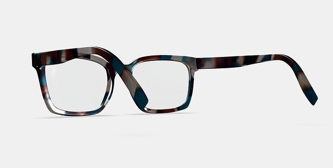 Zoya Eyeglasses in Lilypad Tortoise 3D model