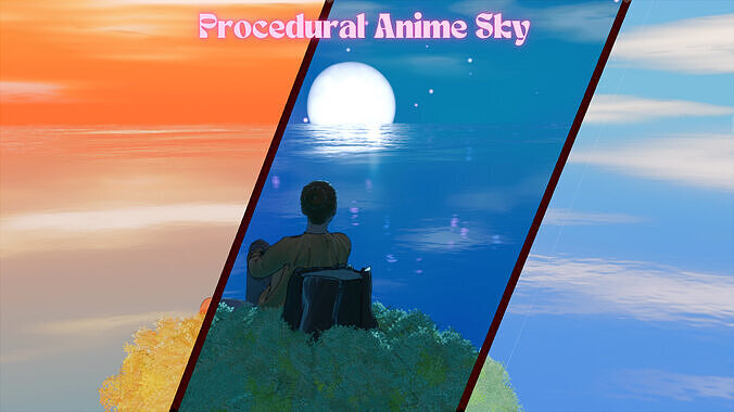 Procedural Anime Sky For Blender 3D model