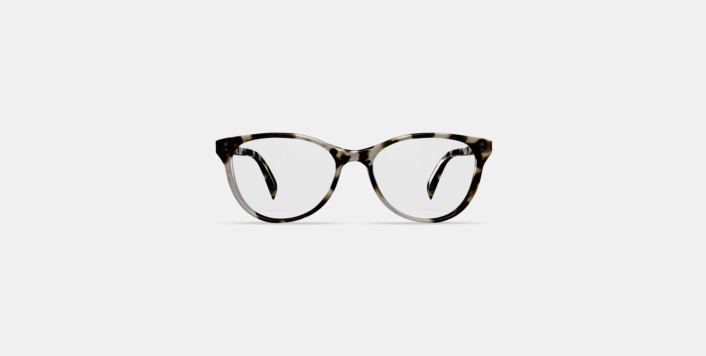 Nadia Eyeglasses in Opal Tortoise 3D model_10