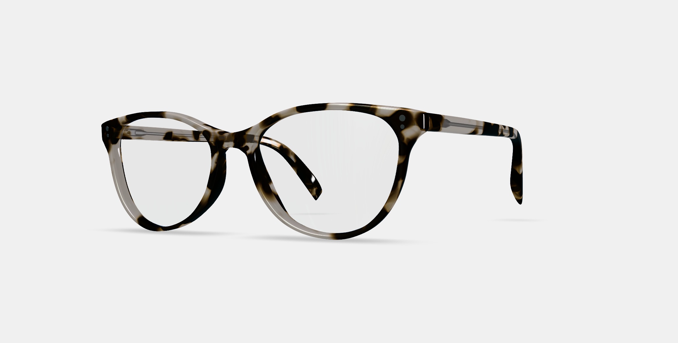 Nadia Eyeglasses in Opal Tortoise 3D model_13