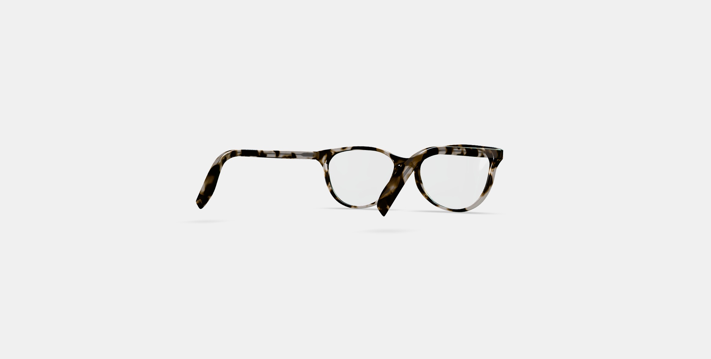 Nadia Eyeglasses in Opal Tortoise 3D model_3