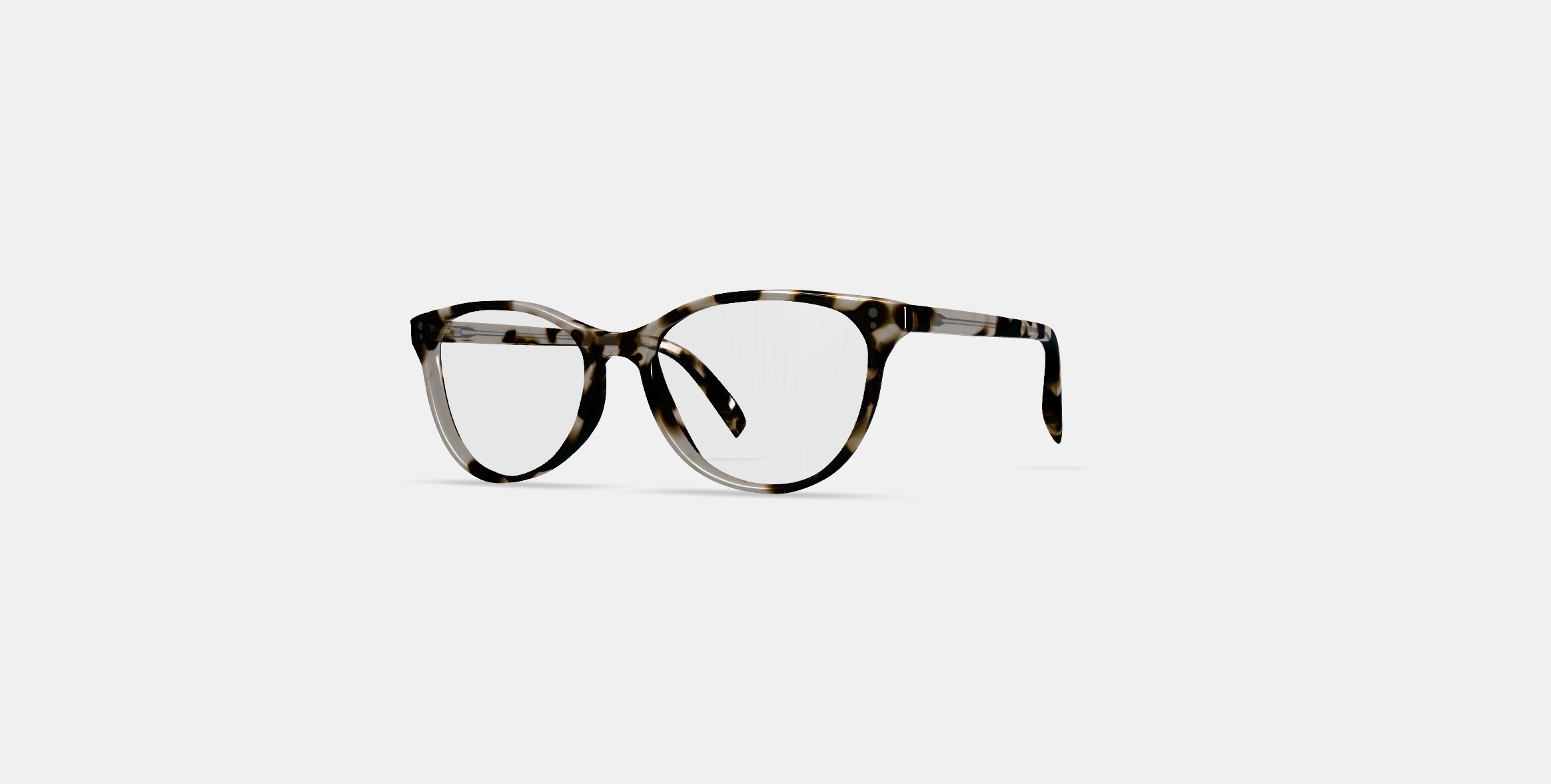 Nadia Eyeglasses in Opal Tortoise 3D model_12