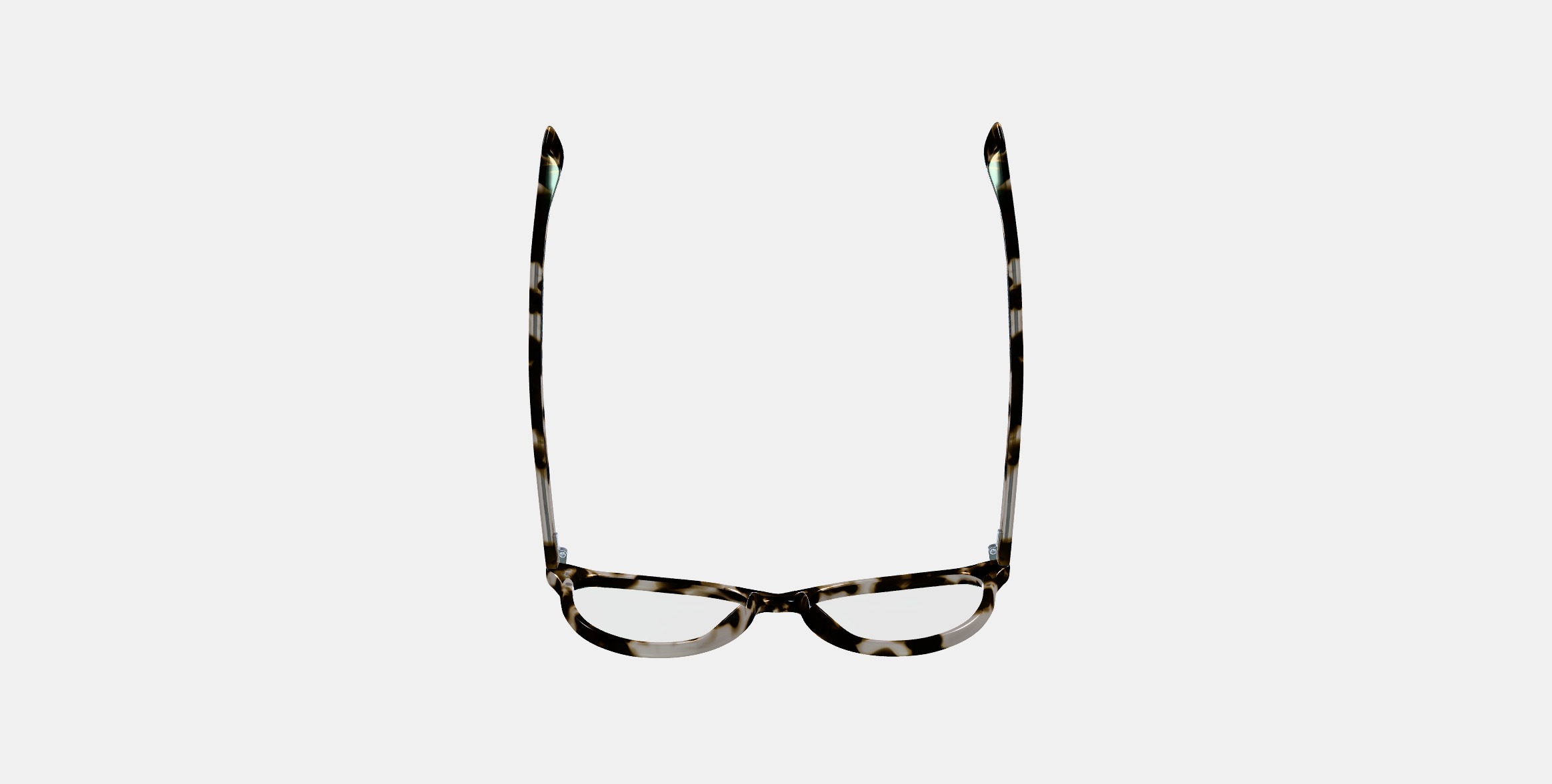 Nadia Eyeglasses in Opal Tortoise 3D model_7
