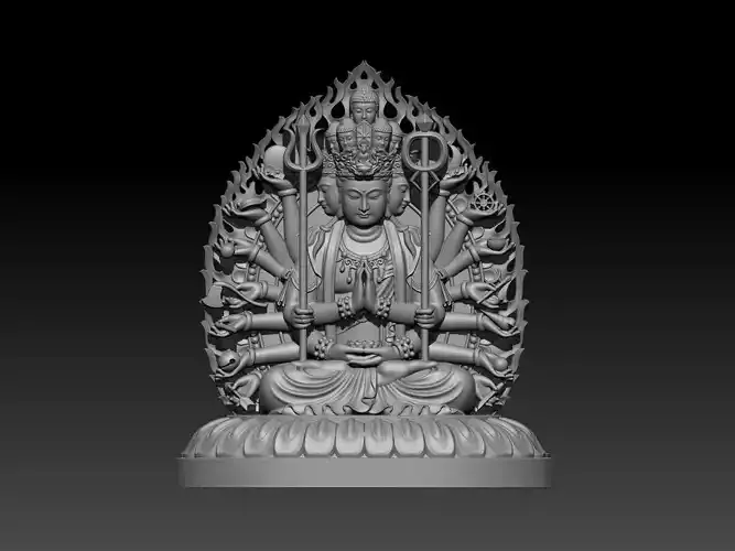 Guardian Buddha Statues 7 3D print model