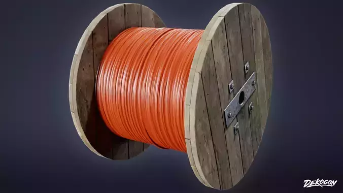 CONSTRUCTION - Cable Reel 01 - LOW POLY
