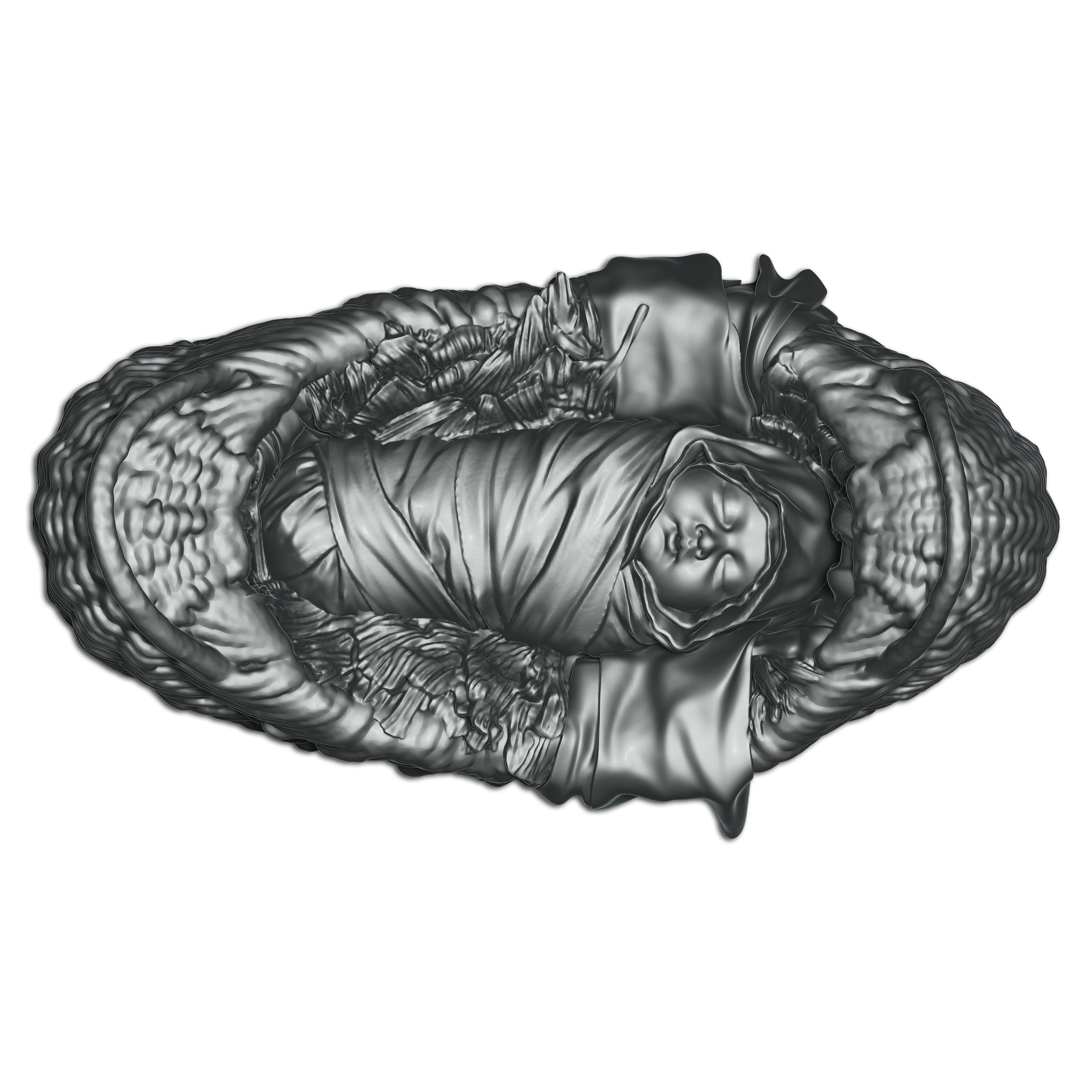 New Born Baby 3D print model_3