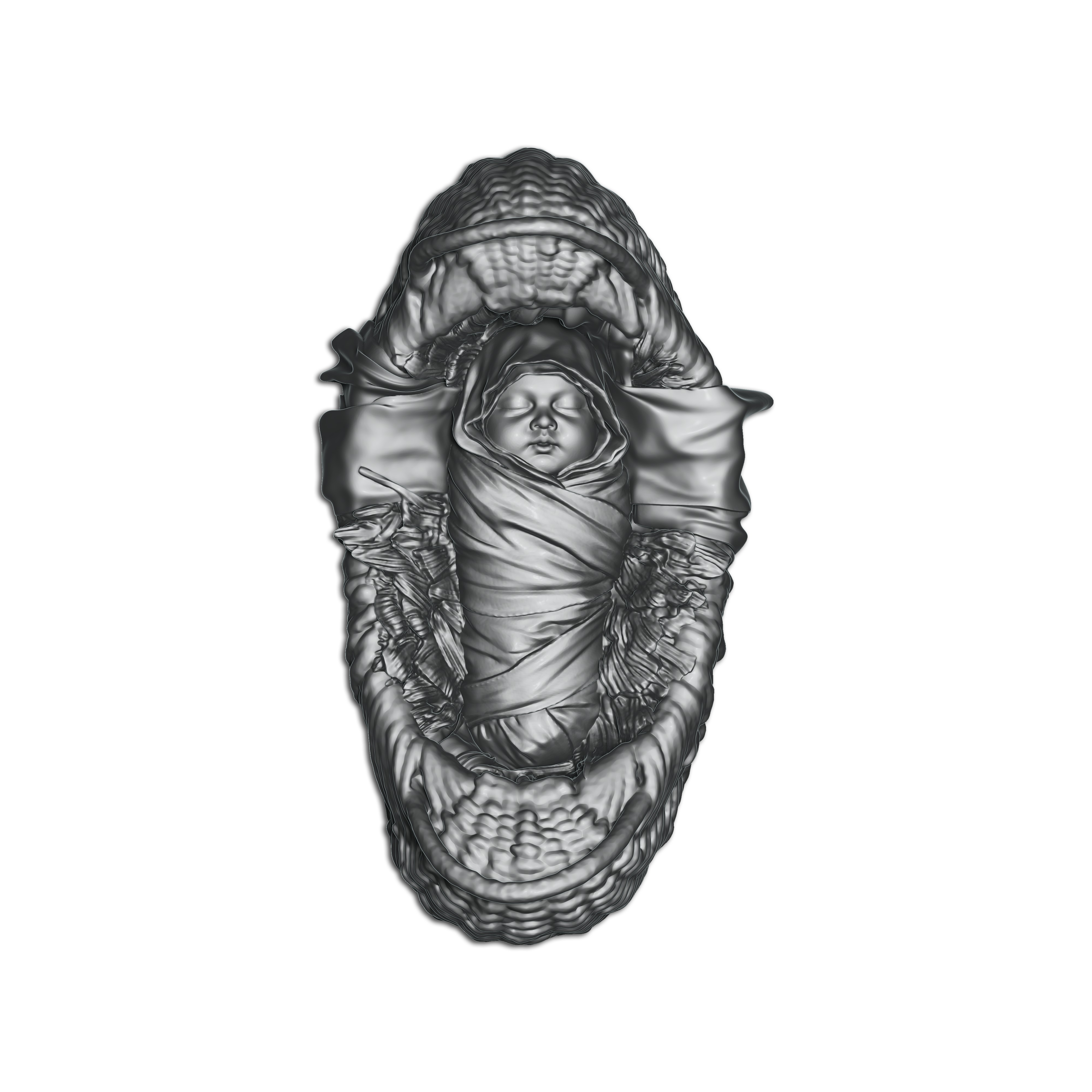 New Born Baby 3D print model_2