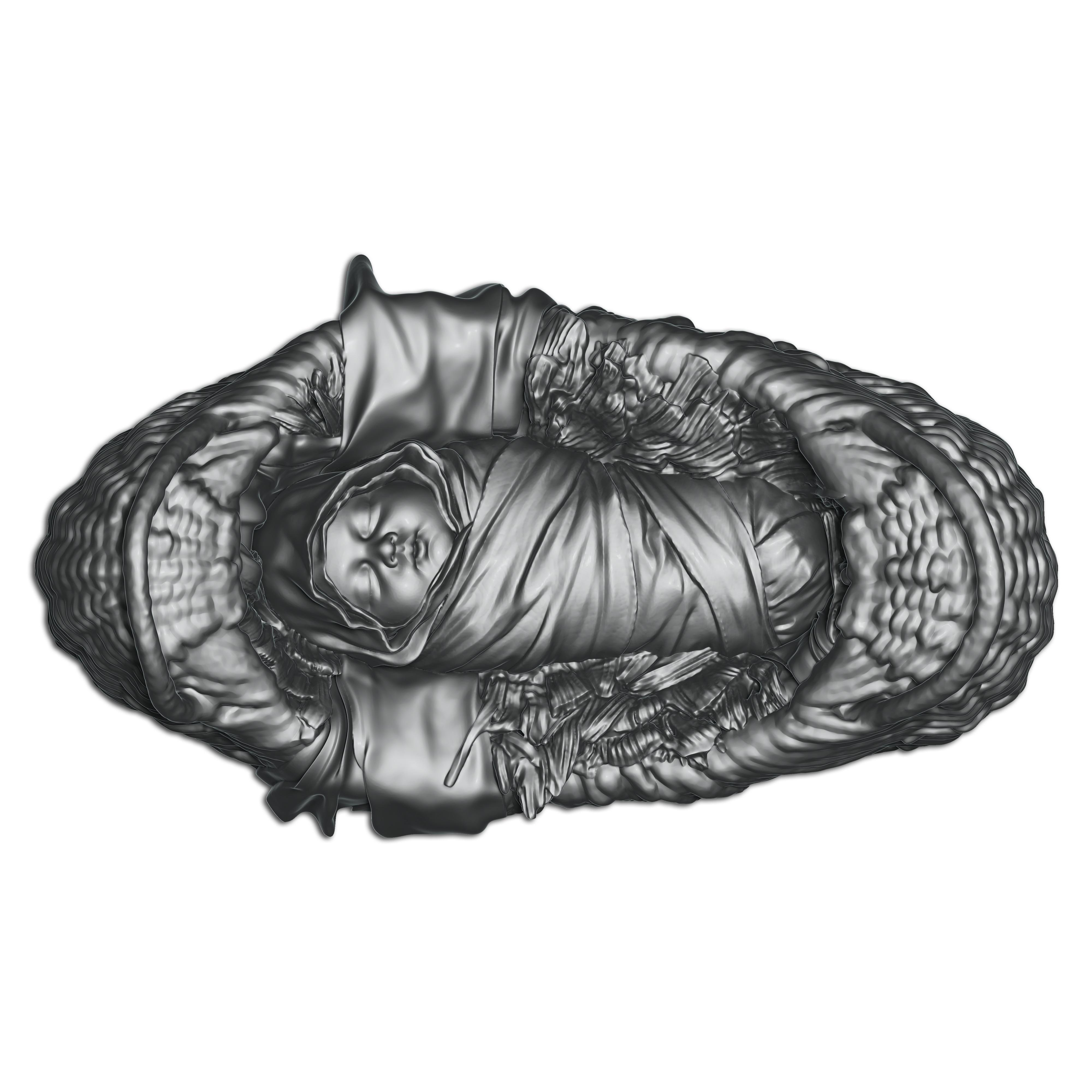 New Born Baby 3D print model_4