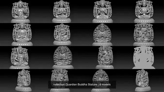 collection Guardian Buddha Statues