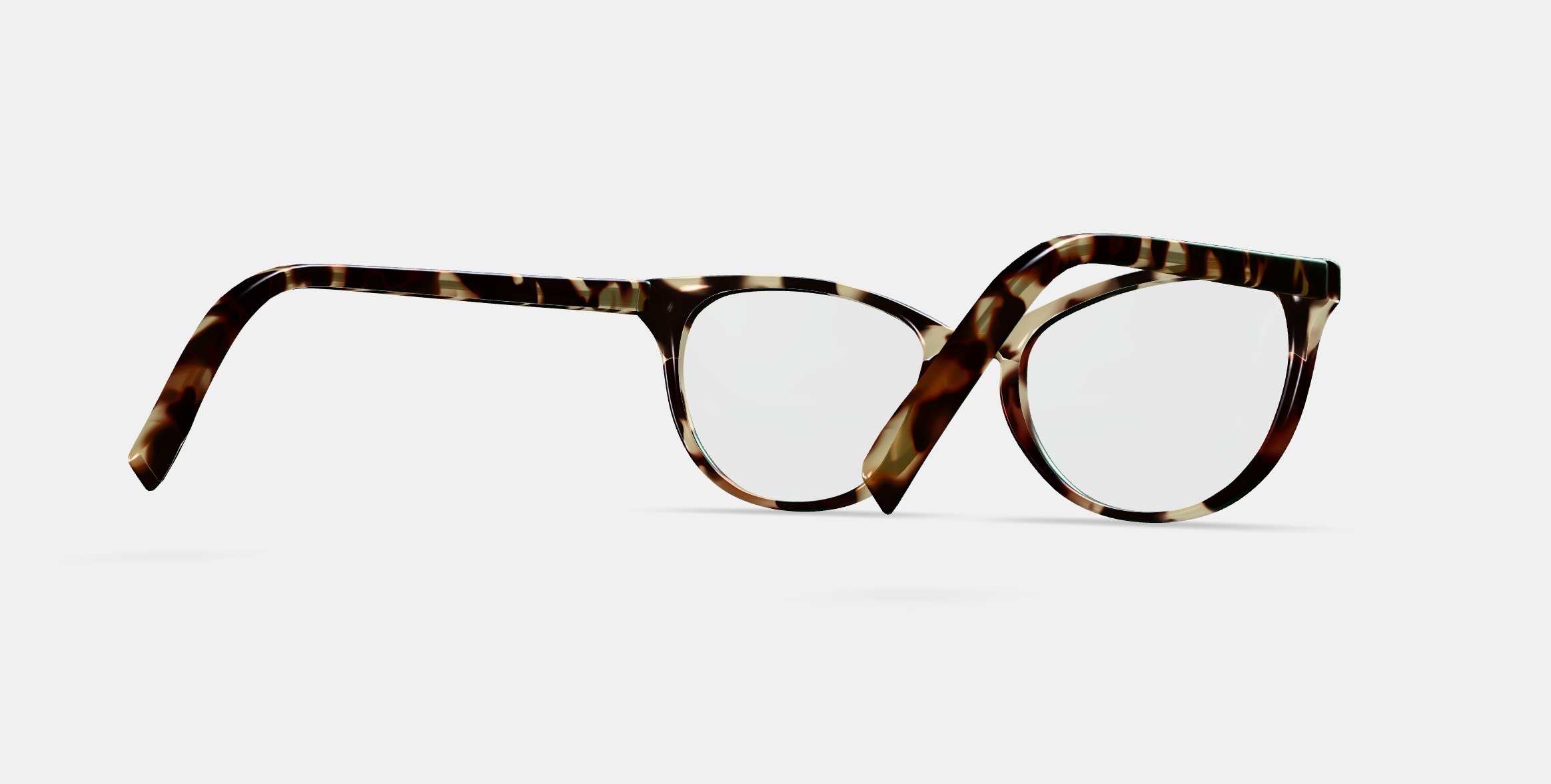 Shea Eyeglasses in Burnt Lemon Tortoise 3D model_7
